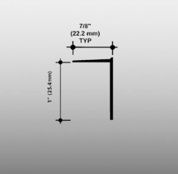 L Bead Aluminum Edge Trim ST-100  1" Depth x 10' Lg. Prime Painted