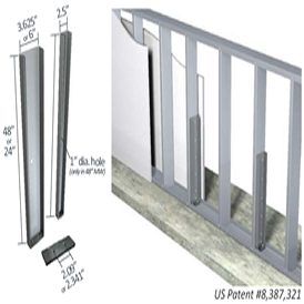 Midwall™ Knee Wall Brace Kit 2-1/2" wall width x 24" height Structurally Rated Load Bearing