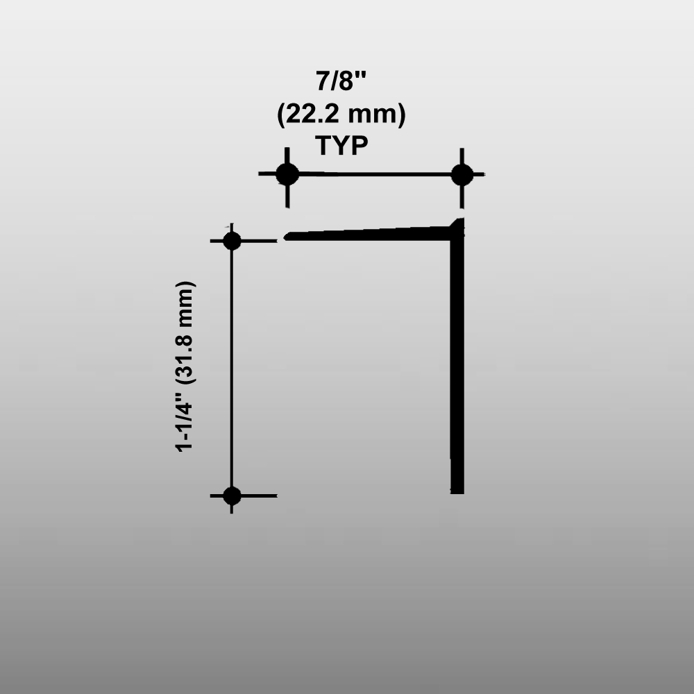 L Bead Aluminum Edge Trim ST-125  1-1/4" Depth  x 10' Lg. Prime Painted