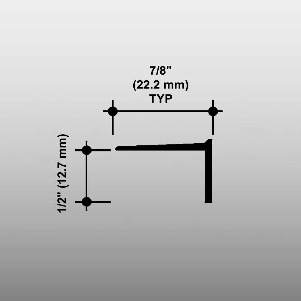 L Bead Aluminum Edge Trim ST-050  1/2" Depth x 10' Lg. Prime Painted