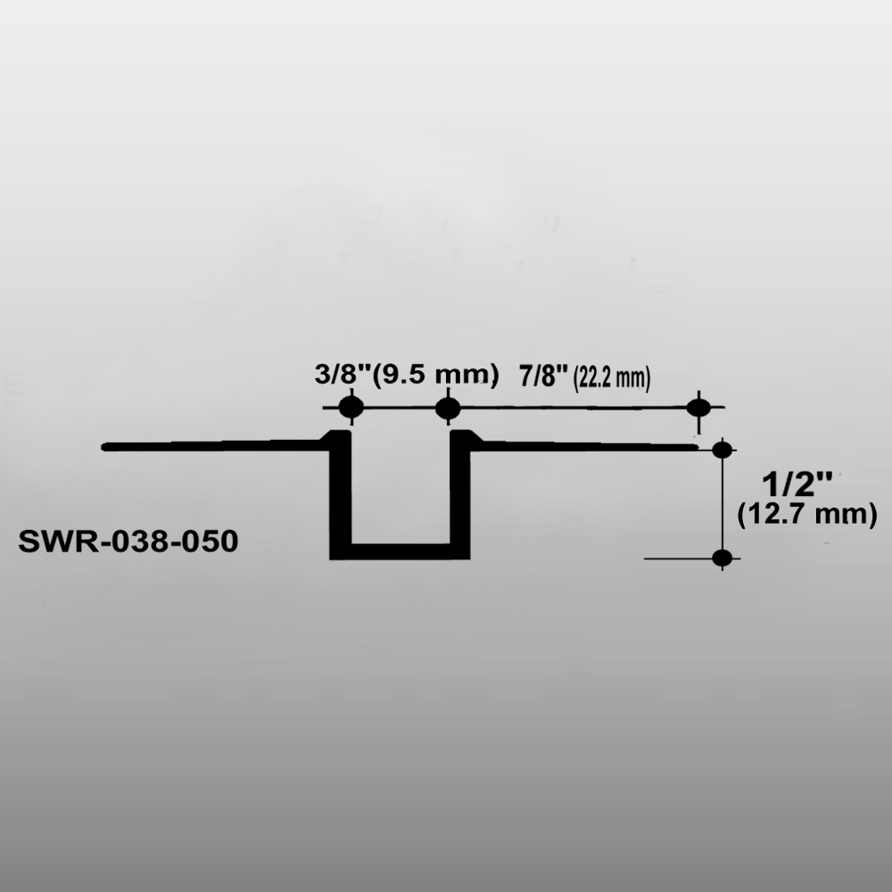 Wall Reveal Aluminum Bead SWR-038-050  3/8" W x 1/2" D x 10' Lg. Prime Painted