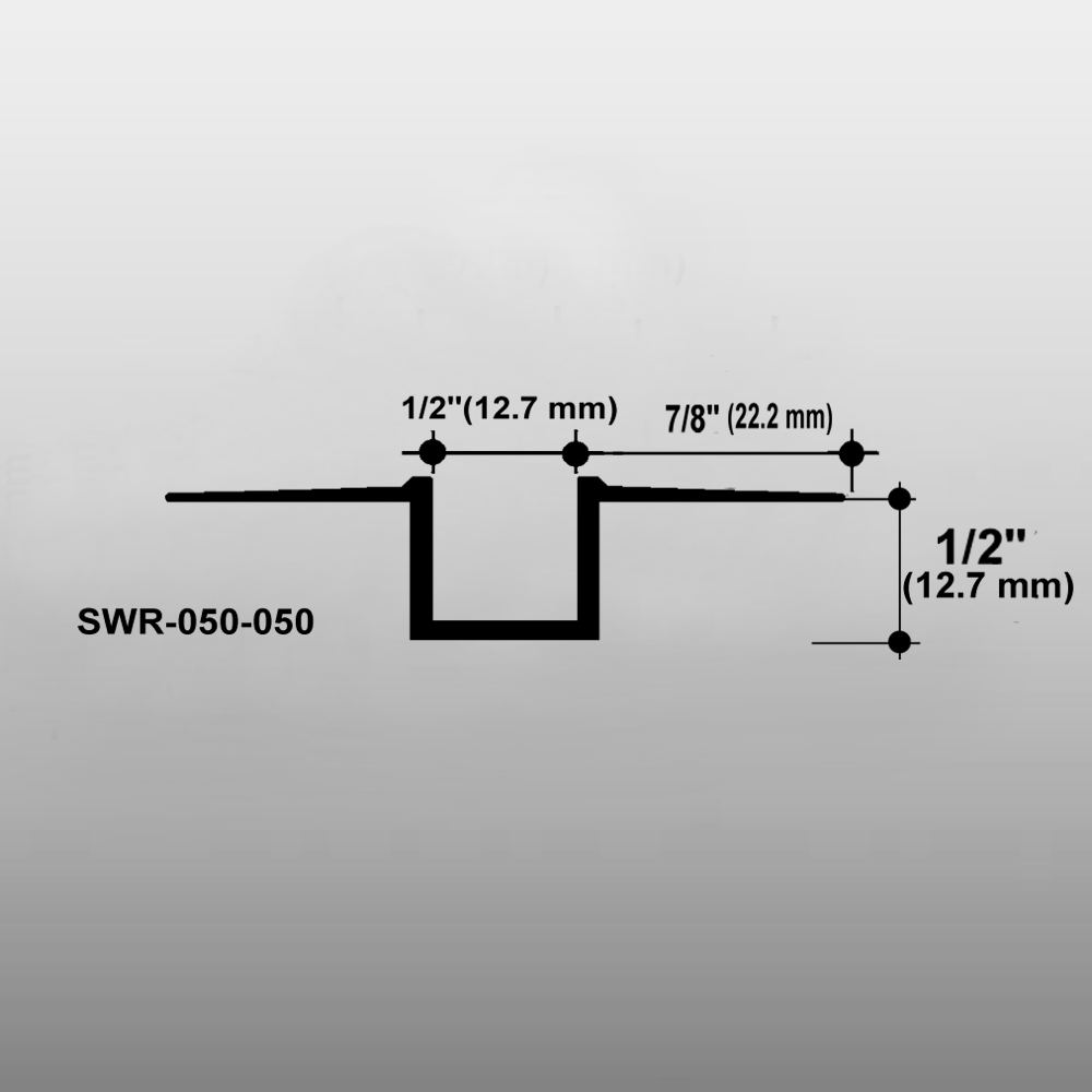 Wall Reveal Aluminum Bead SWR-050-050  1/2" W x 1/2" D x 10' Lg. Prime Painted