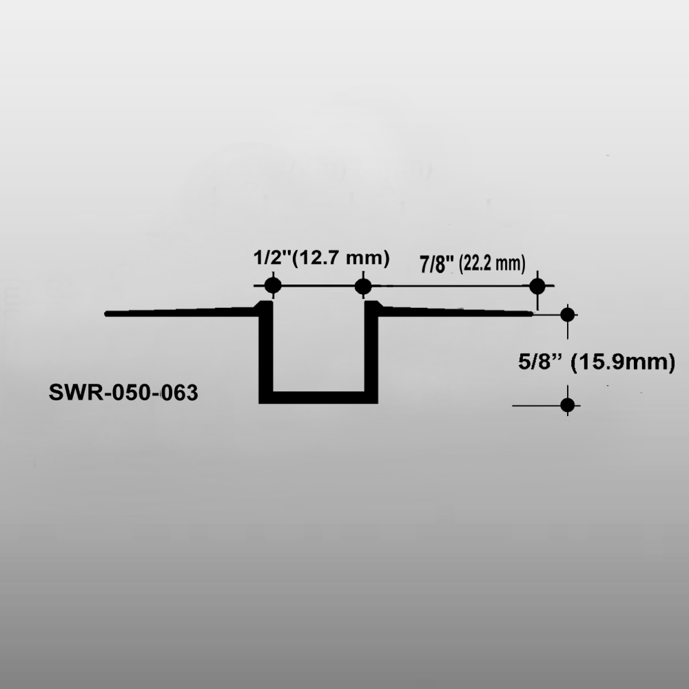 Wall Reveal Aluminum Bead SWR-050-063 1/2" W x 5/8" D x 10' Lg. Prime Painted